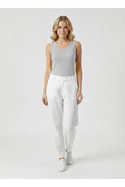 türkmen solak Kadın Gri Basic Atlet – Günlük Kullanım & Spor Uyumlu