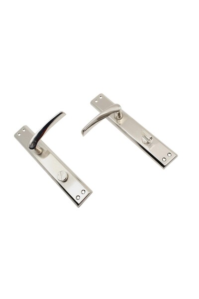 nalburzade بورجاز 2011 مقبض باب بمرآة من النيكل الساتان للمرحاض