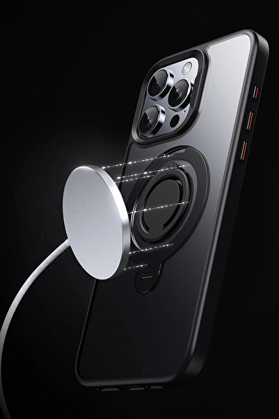 Shauan غطاء شون آيفون 16 أفاتار 360 دوّار ماجسيف - رمادي تيتان 8645123