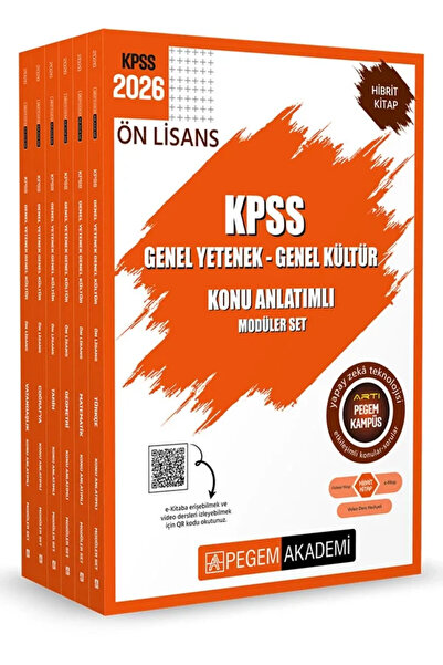 Pegem Akademi Yayıncılık 2026 KPSS Ön Lisans Konu Anlatımlı Modüler Set Genel...