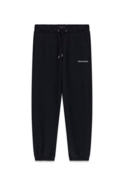 Guess Pantaloni Terry Regular Fit pentru bărbați - Negru