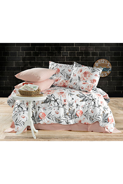 Alena Home Style 100% Cotton Patterned Double Duvet Cover Set (With Elastic S...