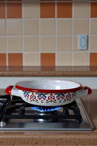 İnci Emaye No. 20 Enamel Pan, Serving, Dining, Camping, Picnic, Dowry