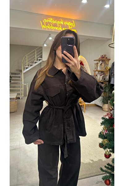 Kuşaklı Denim Takım