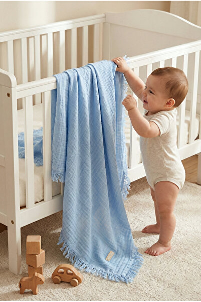 Mini Cotton 100% Cotton Soft Textured 4-Layer Muslin Blanket