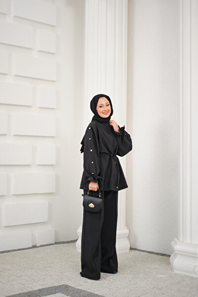 LOCCO Women's Adjustable Waist Cupra Double Set Black