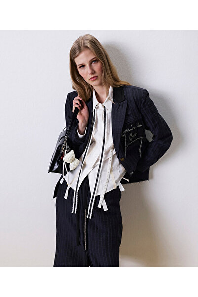 Twist KONTRAST ŞERİTLİ GÖMLEK