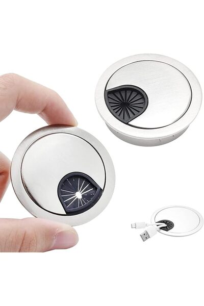 The Bros erorex Desk Hole Cover for Cable, 2 Pcs Metal Desk Grommet for Cord ...