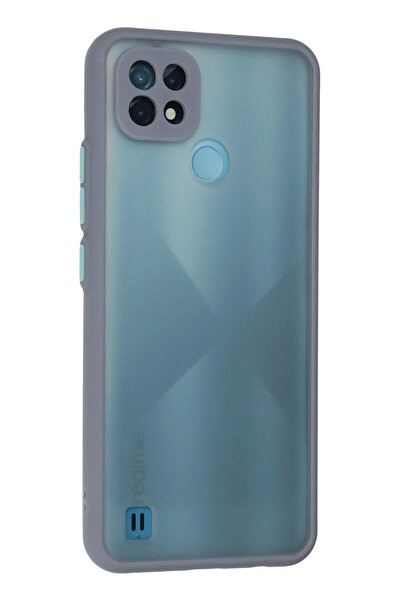 OZBAY TICARET Ozb Realme C21 Case Montreal Silicone Cover - Gray 968654132
