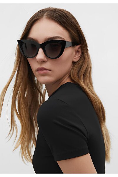 MACERATİ Orland Women's Black Cat Eye Ultra Light Uv400 Filtered Sunglasses