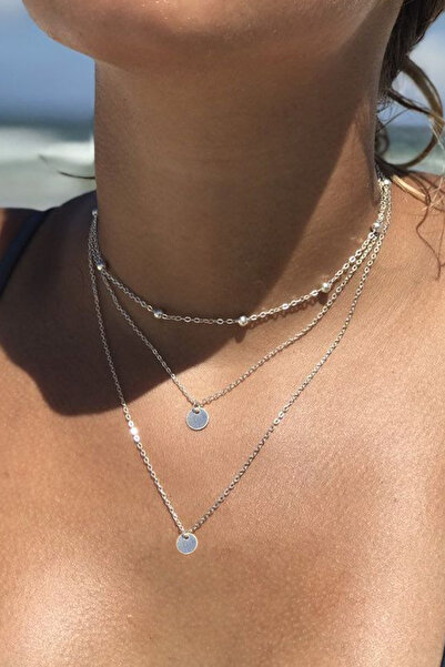 M Miel Women's Sequin Detail Combination Necklace