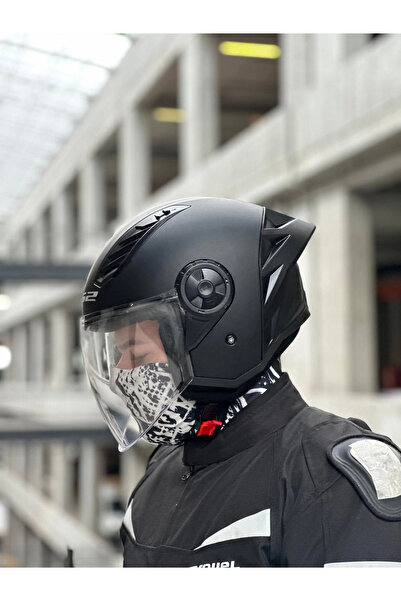 LS2 AIRFLOW 2 MAT SİYAH KASK + SPOİLER