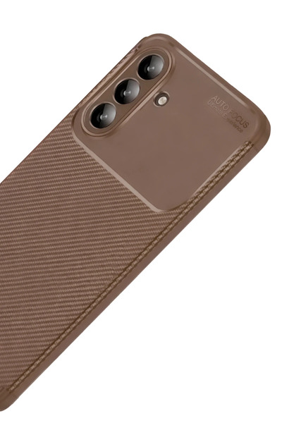 Shauan غطاء كربون من شون لهاتف سامسونج جالاكسي A57 5G مع تركيز تلقائي - بني 8...