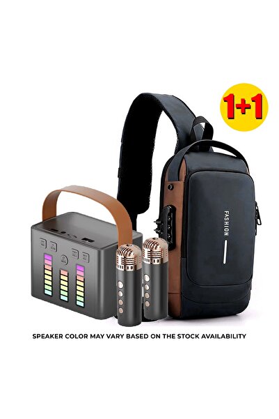 Zen Store 2 PC COMBO- BROWN Waterproof Anti-Theft USB Sling Daypack with Part...