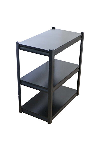 concent 3-Tier Metal Shelving Unit, Modern Design, Gray Color