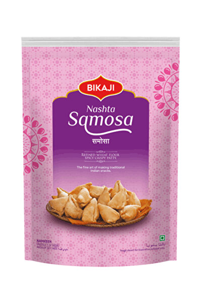 Bikaji ناشتا ساموسا 200 غرام | نامكين تقليدي مقرمش ولذيذ | متبل قليلاً وذو نك...