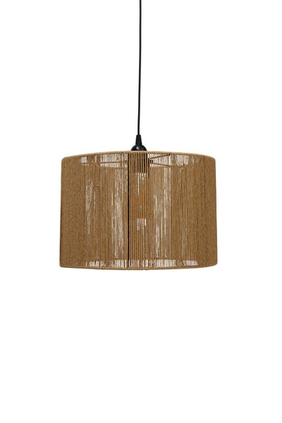 NATUREL DEKOR Doğal Jüt Avize 40 cm - Hasır, Bohem, İskandinav, Modern, Ratta...