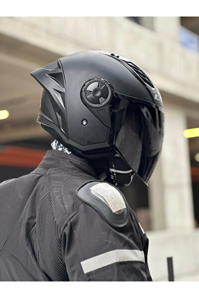 LS2 AIRFLOW 2 MAT SİYAH KASK - SİYAH VİZÖR + SPOİLER