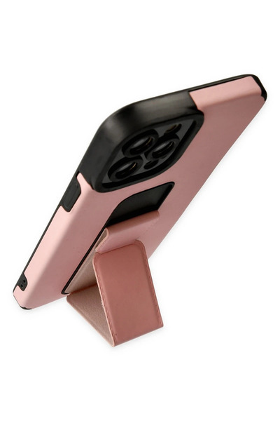 OZBAY TICARET حافظة OZB لهاتف آيفون 12 برو ماكس من السيليكون مع حامل ميجا - ب...