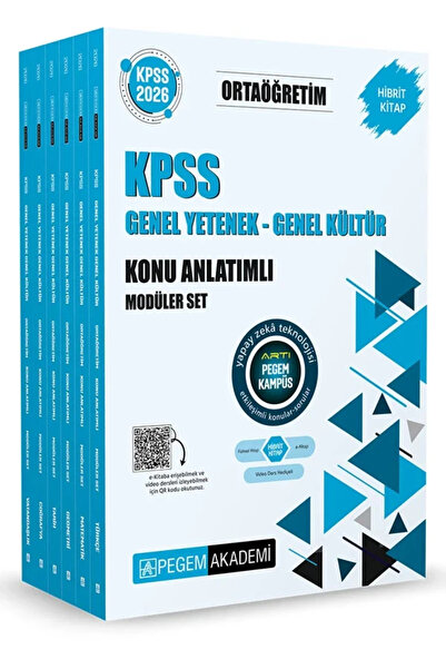 Pegem Akademi Yayıncılık 2026 KPSS Ortaöğretim Genel Yetenek Genel Kültür Kon...