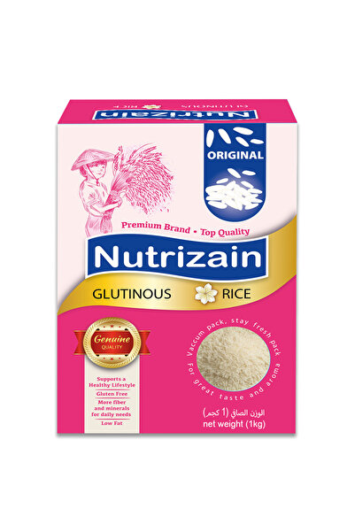 Nutrizain أرز لزج، عبوة 1 كجم | معبأ بتفريغ الهواء للحفاظ على نضارته لفترة أطول