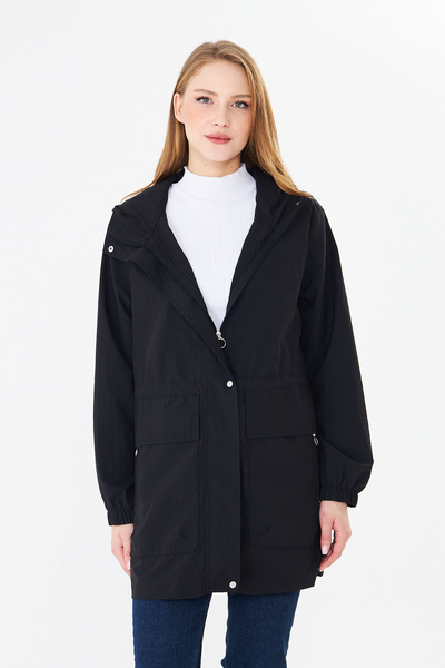 PIQUE Women's raincoat adjustable waist hooded raincoat