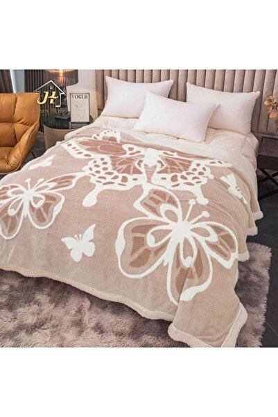 Casa de Vis Cocolino blanket, Casa de Vis, with fur, 200 x 220 cm, P3D-02