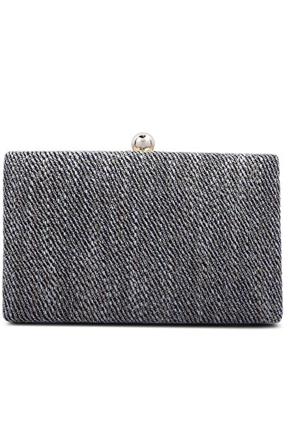 london Rag Women Dark Grey Creative Weave Clutch Bag