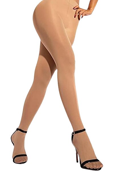 Pinky جوارب نسائية شفافة بلون بيج كريستالي سادة، جوارب بيج فائقة النعومة والم...