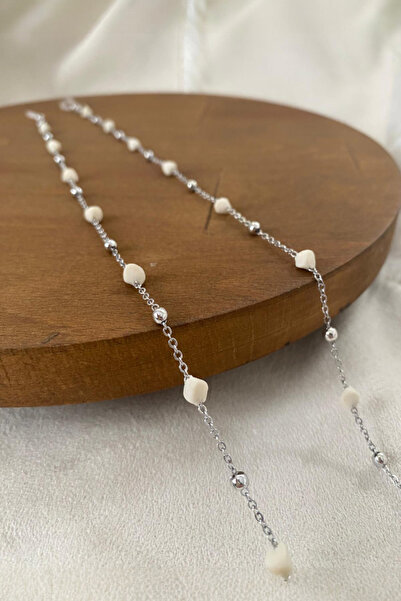 SAVETTE سلسلة نظارات بتصميم خاص من الحجر البيج، إكسسوار هدية، حامل نظارات