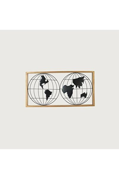 Generic Wooden Wall Art Globe