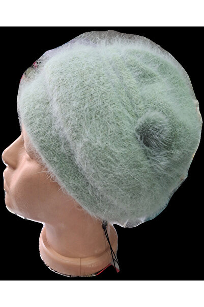 Fashion Style Blue-green wool and angora hat