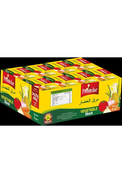 Promolac Vegetable Stock Bouillon Cubes, 20G Pack Of 24
