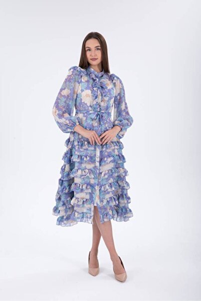 Stylish Stylish floral dress in blue