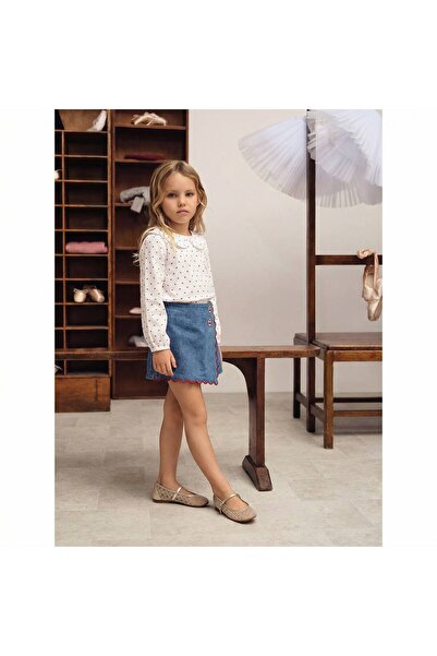 Teeny Weeny Kids Κοριτσίστικο Σετ με Πουκάμισο με Σχέδιο Καρδιές και Τζιν Σορ...