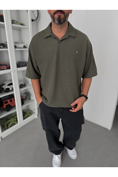 BYBASICMAN Футболка з вишитим коміром-вафелькою C-029