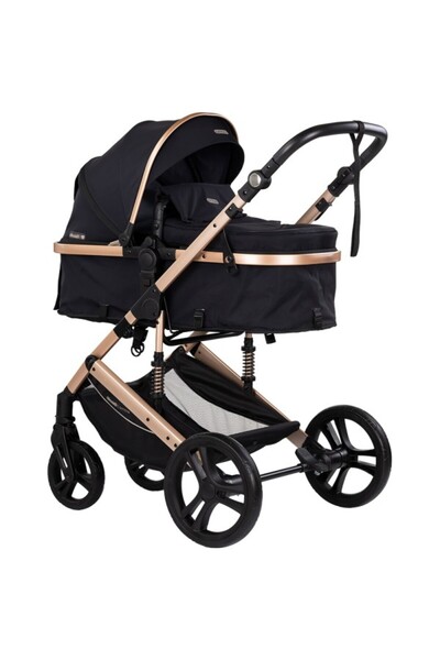 Chipolino Amore 2 in 1 newborn stroller noir, pram + sports, 0–22 kg