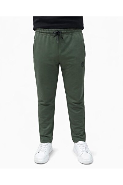 AXXEL Men's Khaki Zipper Pocket Straight Leg Sweatpants-P601