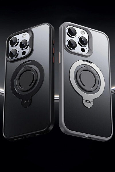 Shauan غطاء شون آيفون 16 برو ماكس أفاتار 360 دوّار ماجسيف - أسود 8645123