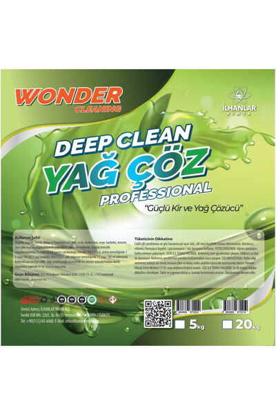 Wonder Cleaning Deep Clean Yağ Çöz 5 Kg