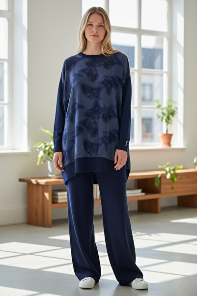 MODA S&S BZLİNE Silk Kupra Mercerized Tunic Pants Set