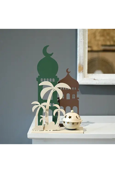 Generic مبخرة رمضانية بتصميم سعف النخيل والمسجد