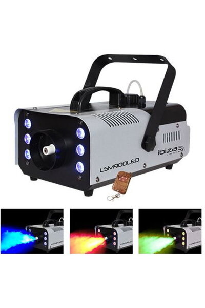 Ibiza Light FOG MACHINE 900W WITH 6X3W LED DMX
