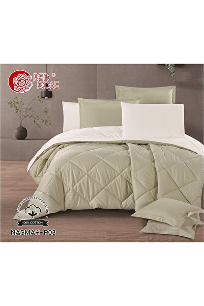Red Rose Hotel-style bedspread - 100% cotton - King size (8 pieces) - Double ...