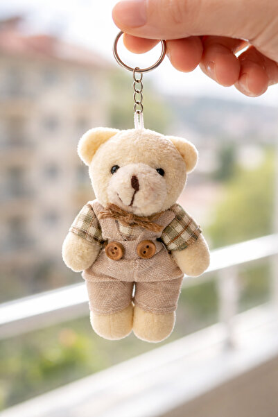 POYASE سلسلة مفاتيح على شكل دمية دب قطيفة، زينة للحقيبة، إكسسوار سلسلة مفاتيح...