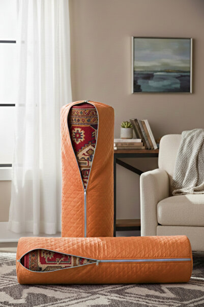 SER&YAT Θήκη αποθήκευσης χαλιών και ταπετσαριών - Πορτοκαλί θήκη χαλιού με 2 ...