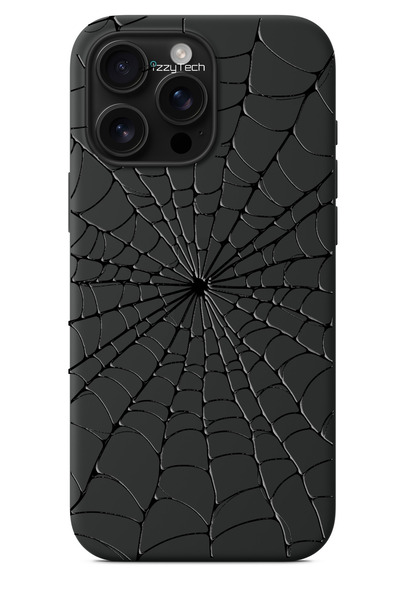 izzytech iPhone 11 Pro Max Compatible Black Phone Case – Spider Web Glossy Va...