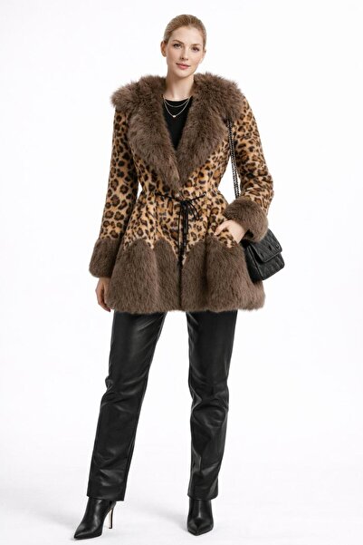 New London KADIN İTALYAN LEOPAR DESEN KÜRK