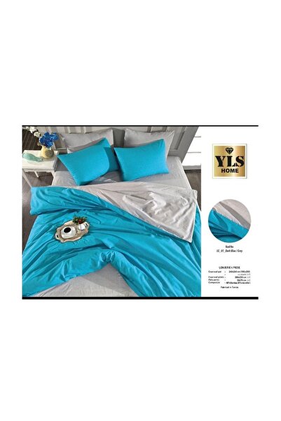 yls home Double bed linen LG_05 Dark Blue / Grey - 4 pieces, 2 persons, 240X260