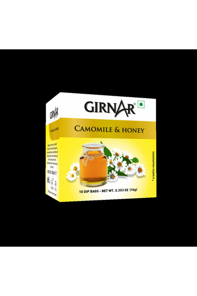 GIRNAR Camomile Infusion Tea | Chamomile & Honey Herbal Blend | 25 Tea Bags |...